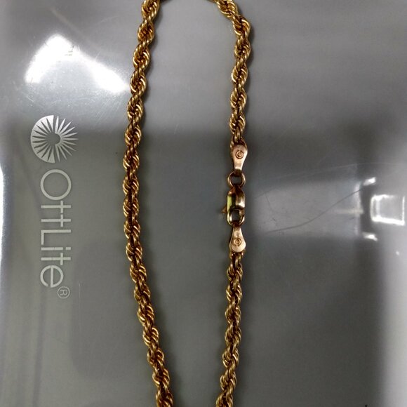 10k yellow gold rope bracelet - Picture 7 of 12